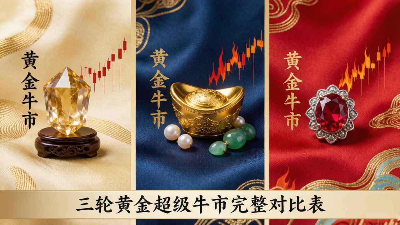 三轮黄金超级牛市完整对比表（统一对照周期共性）(2026.6.29)